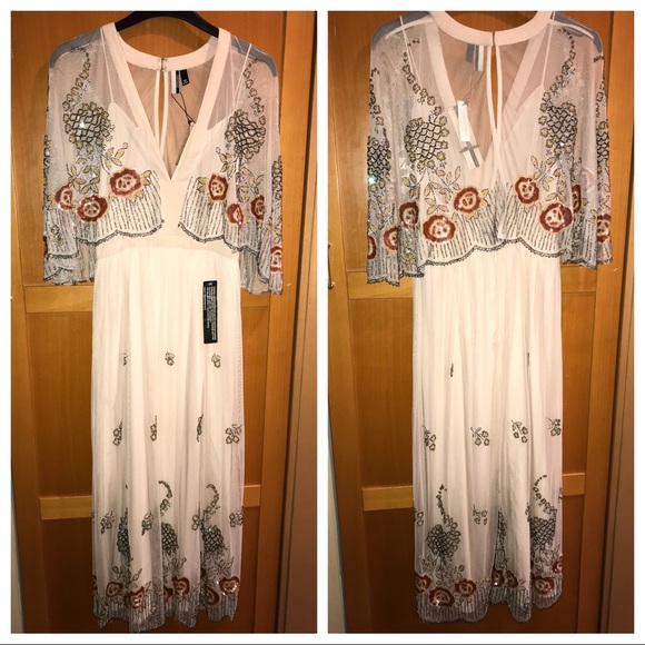 Topshop Embellished Cape Dress - Bridal Wedding - Picture 2 of 6